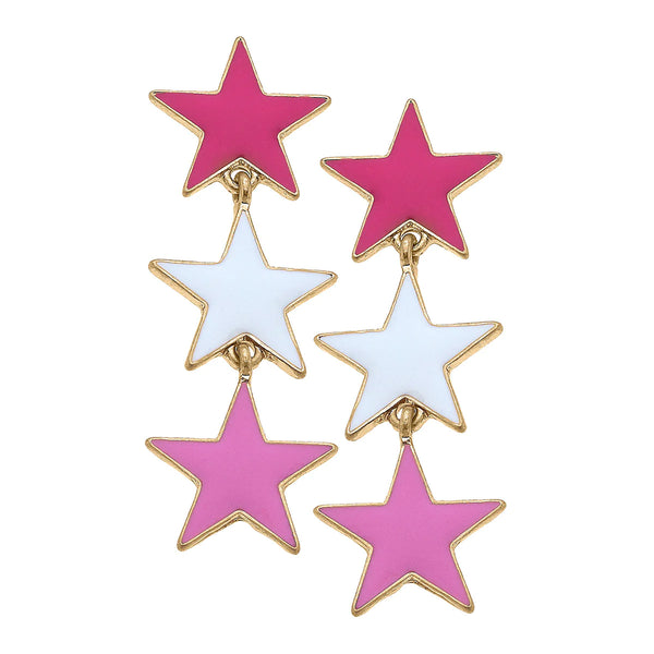 Stars Link Enamel in Pink