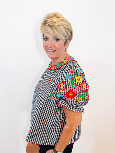Gingham Garden Top
