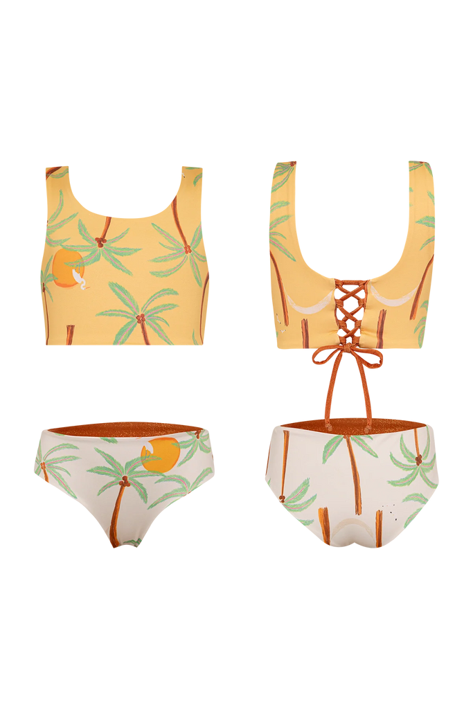 Sun & Moon Bikini in Palmeras Amarillo