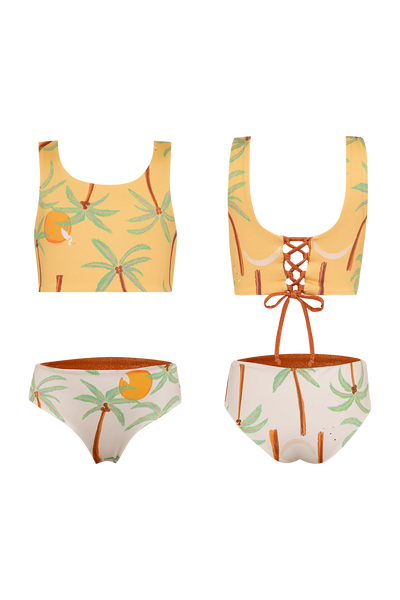 Sun & Moon Bikini in Palmeras Amarillo