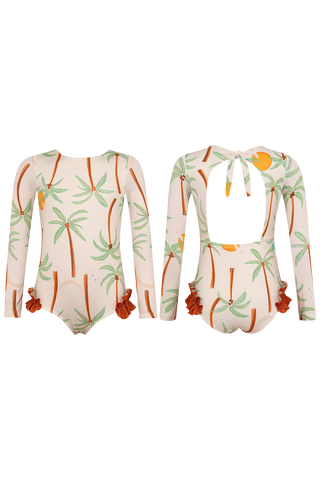 Alana Longsleeve Swimsuit in Palmeras Arena