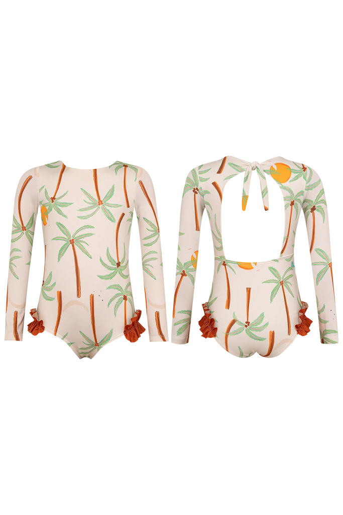 Alana Longsleeve Swimsuit in Palmeras Arena