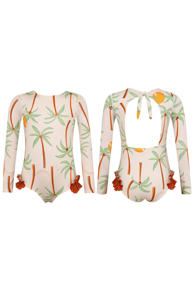 Alana Longsleeve Swimsuit in Palmeras Arena