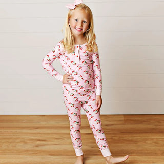 Pink Butterknit Santa Set