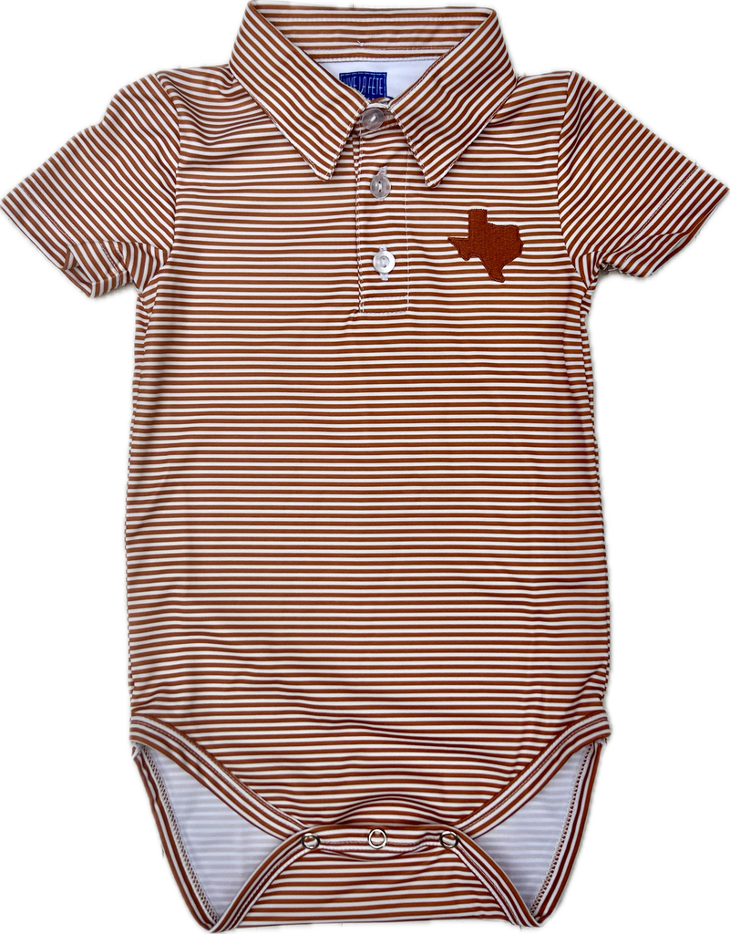 Stripe Polo Texas Rust Bodyuit