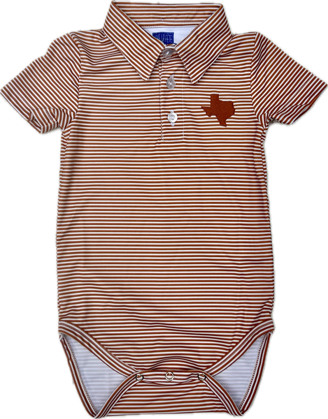 Stripe Polo Texas Rust Bodyuit