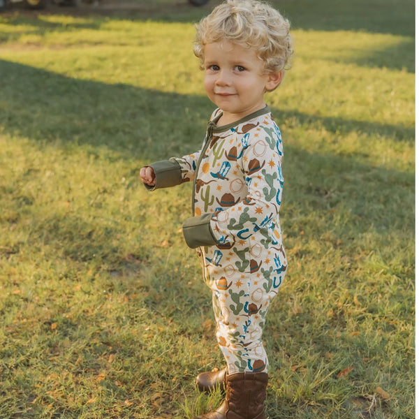 Howdy Western Bamboo Convertible Pajamas