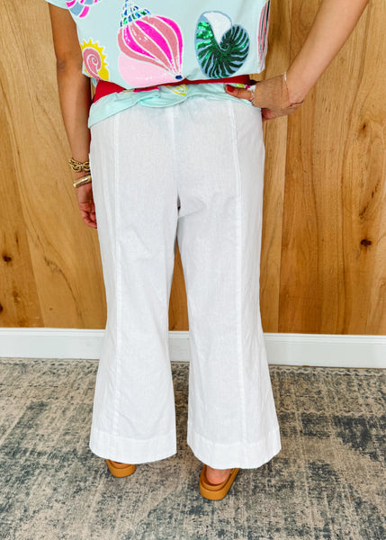 Linen Slouch Pocket Pant in White
