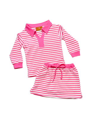Isabelle Skort Set - Pink Stripe