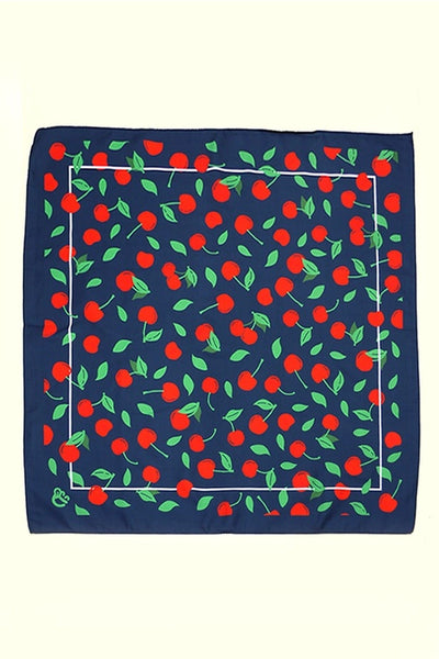 Cherry Silky Bandana Scarf