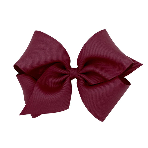 Mini King Classic Grosgrain Hair Bow (Plain Wrap)