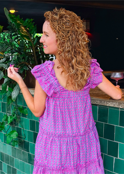Very Peri Poppy Dress