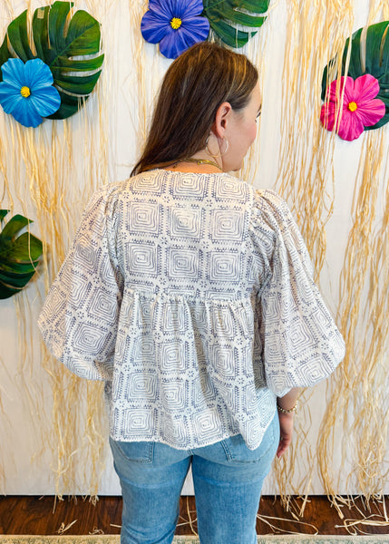 Maze Block Top - Lavender