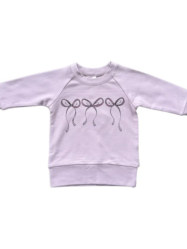 Hair Bow Raglan Sweatshirt