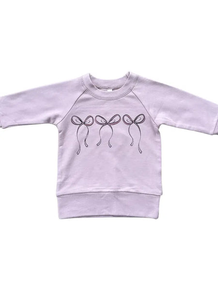 Hair Bow Raglan Sweatshirt