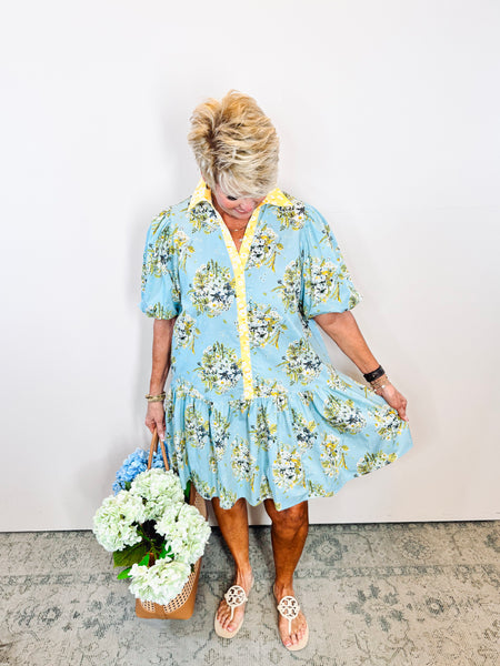 Blue Blooms Dress