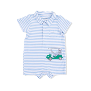 Striped Golf Polo Shortie