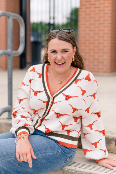 Texas Knit in Mascot Rhinestone Cardigan