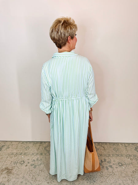 Preppy Kaftan in Aqua