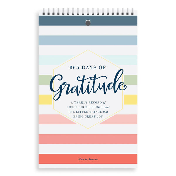 Yearly Gratitude Journal, Joyful Stripes