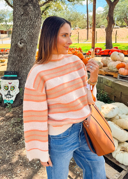 Quinnie Turtleneck Sweater in Orange