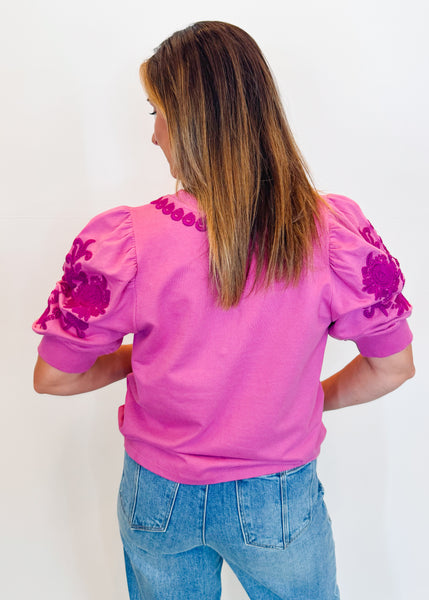 Trail of Flowers Knit Top