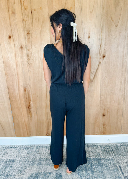 Lunch Date Jumpsuit in Black