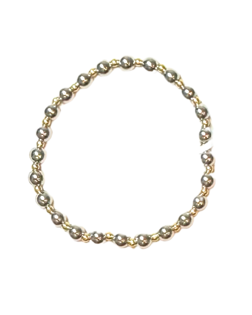 Silver and Gold Stretchy Bracelet