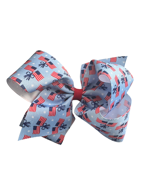 Americana Flags Bow (Medium & King)