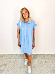 Effortless Essential Dress In Blue Stripe