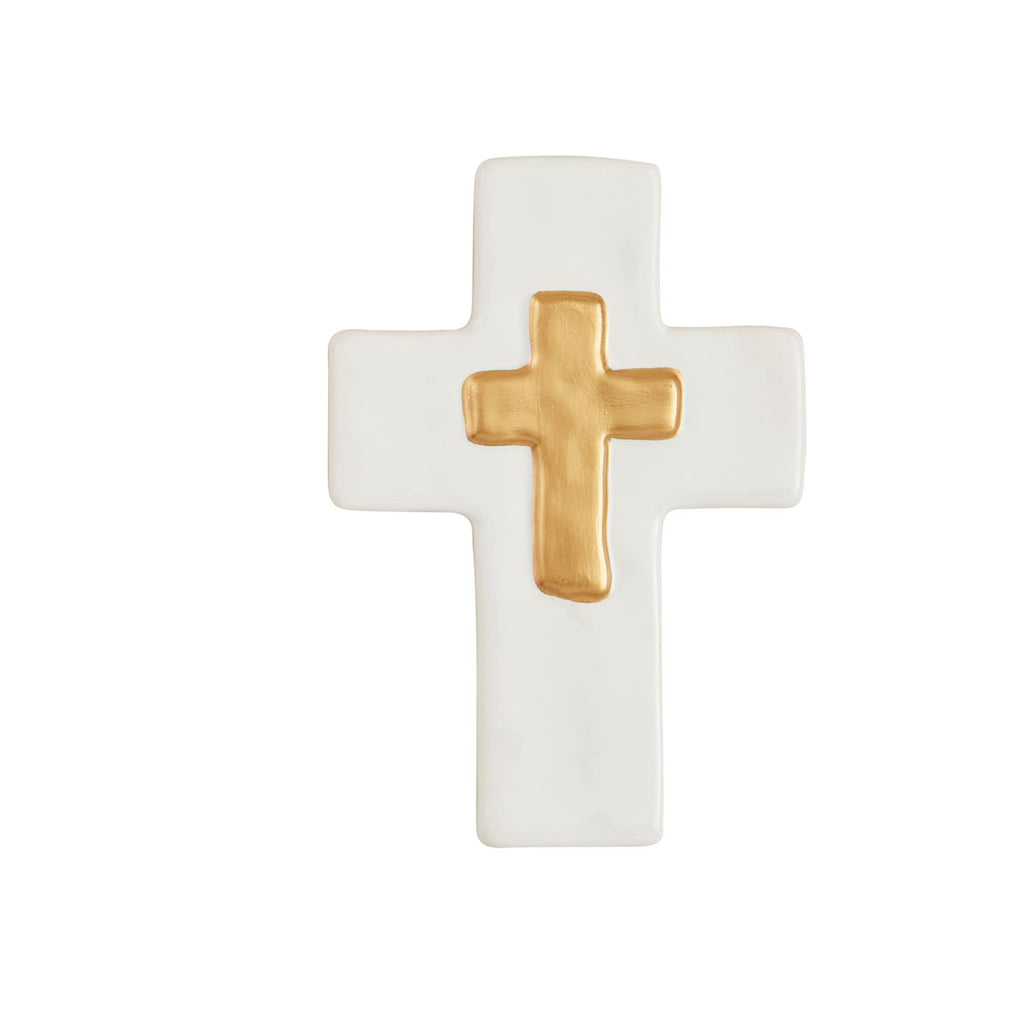 Ceramic And Gold Thick Cross