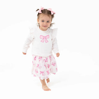 Pretty Bows Ruffle Sweatshirt