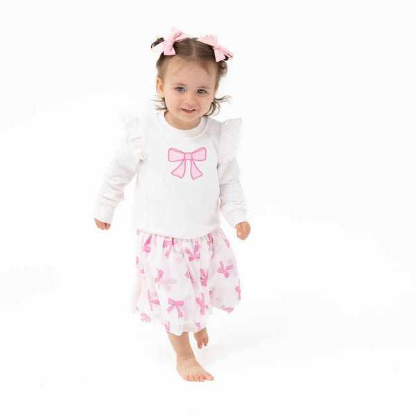 Pretty Bows Ruffle Sweatshirt