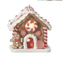 3.25" Lighted Gingerbread House Ornament