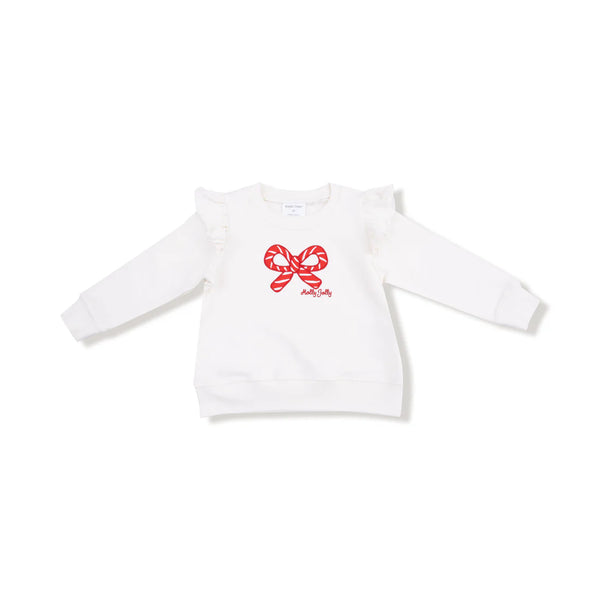Candy Canes Ruffle French Terry Sweatshirt