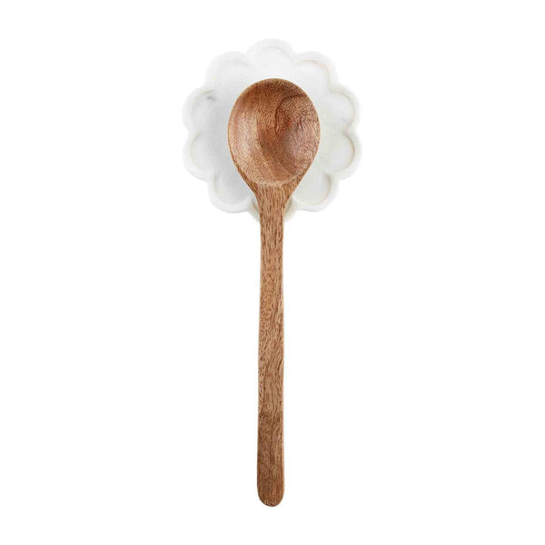 Marble Scallop Spoon Rest Set