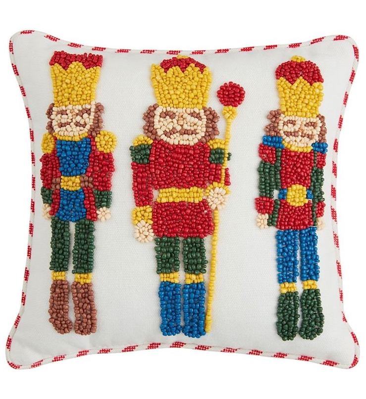 Nutcracker Beaded Pillow