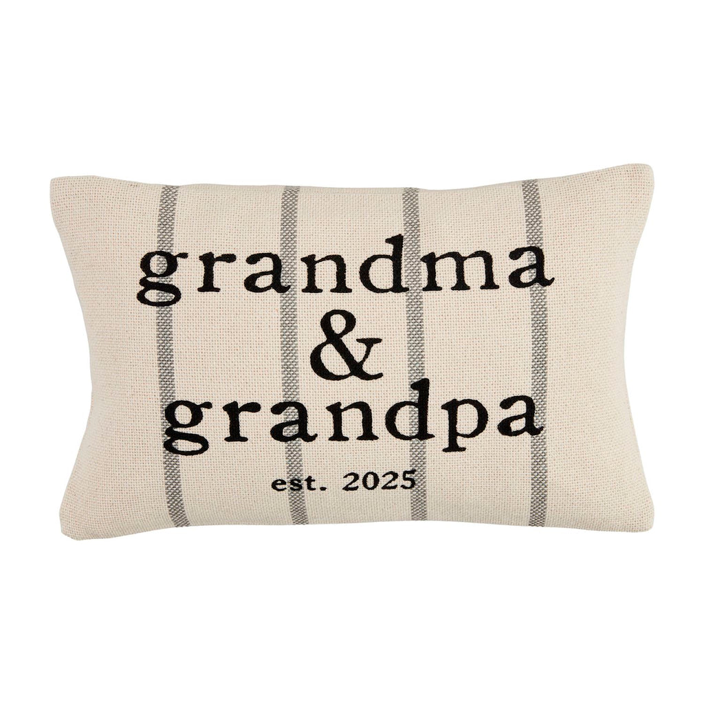 Grandma & Grandpa EST 2025 Pillow