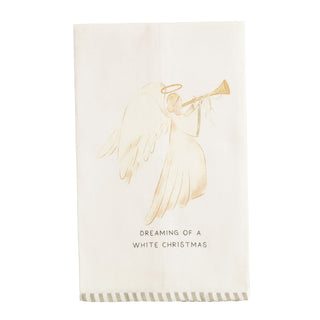 Angel White Christmas Towel