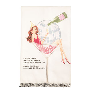 Don't Know Nye Glitter Towel