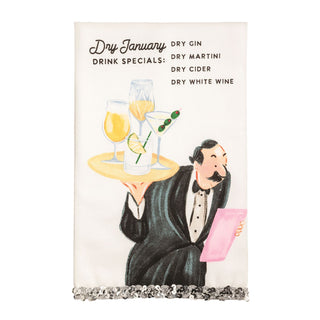 Dry January Glitter Towel