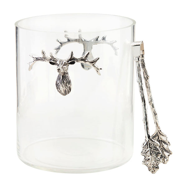 Deer Ice Bucket & Tong Set