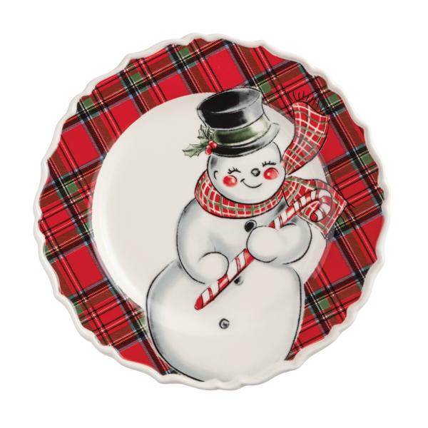 Snowman Christmas Icon Salad Plate