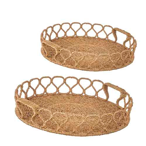 Rattan Looped Trays