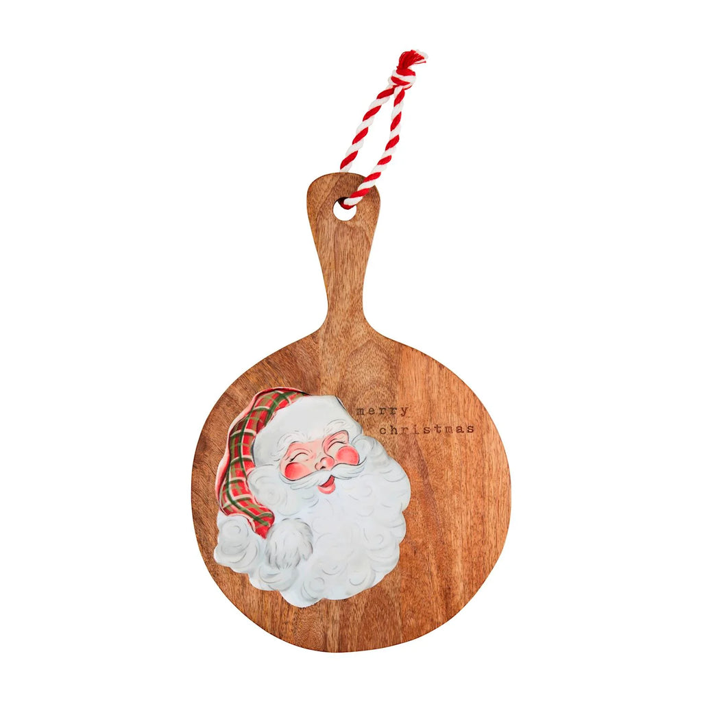 Round Santa Wood Enamel Board