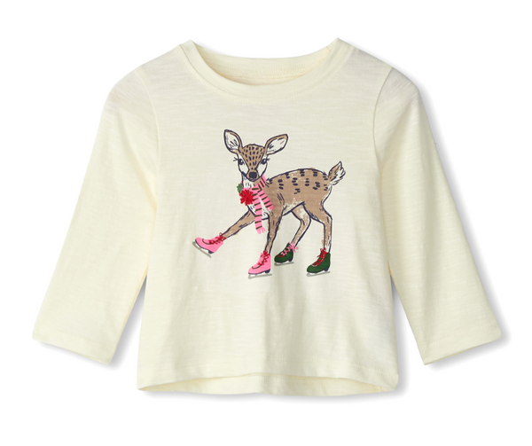 Skating Deer Gather Back Tee