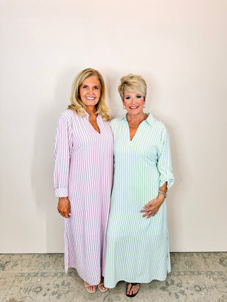 Preppy Kaftan in Aqua