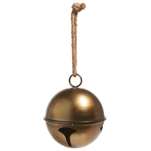 11.25" ANTIQUE GOLD JINGLE BELL ORNAMENT