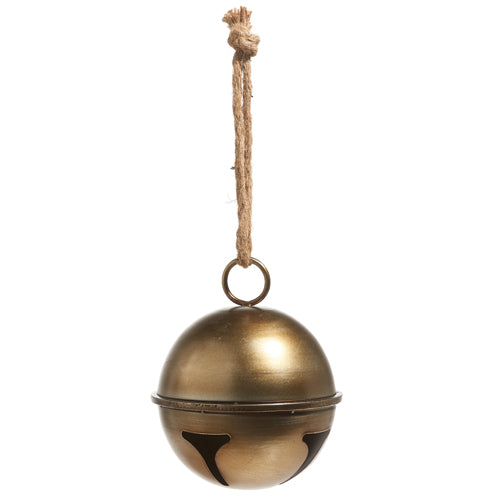 9.5" ANTIQUE GOLD JINGLE BELL ORNAMENT