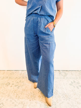 Wide Leg Striped Pants